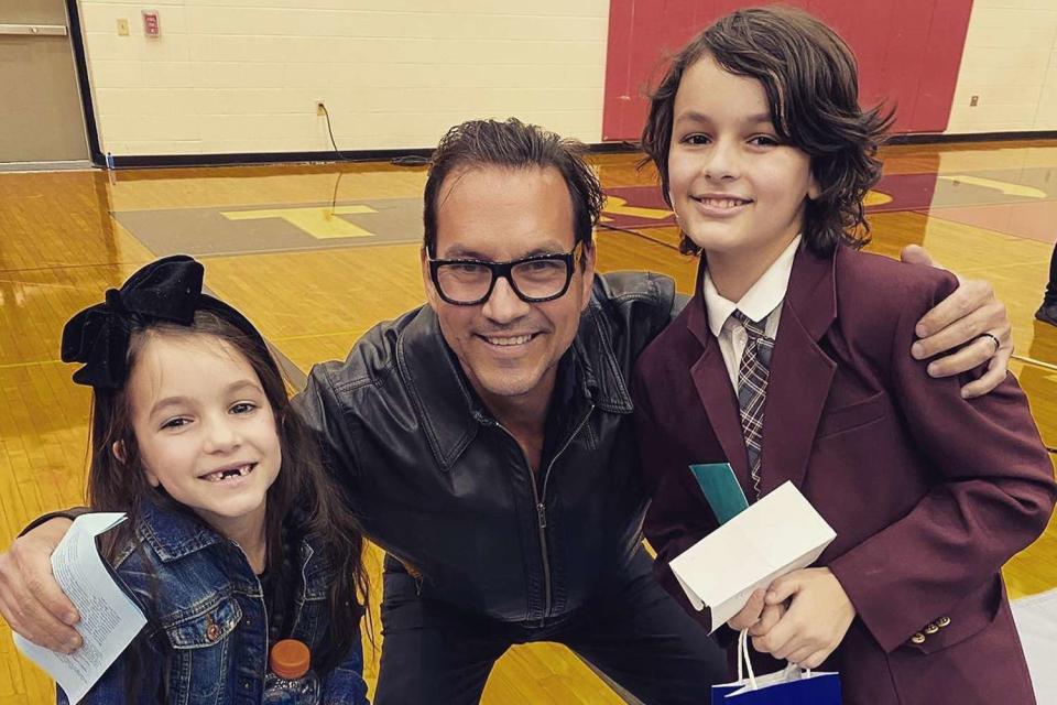 <p>Tyler Christopher/ Instagram</p> Tyler Christopher with his daughter Boheme (left) and son Greysun (right) in 2022.