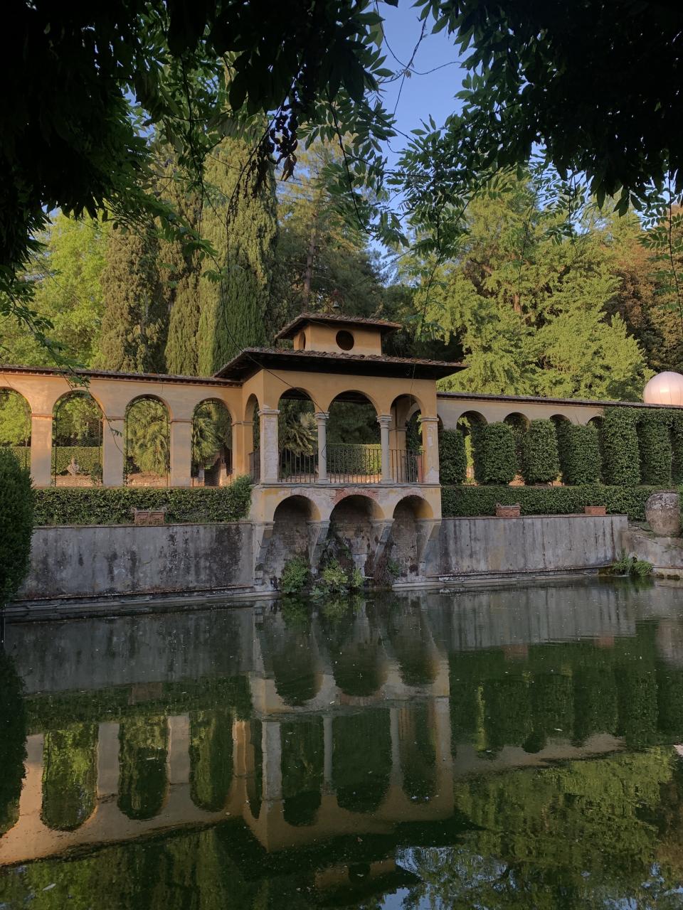 <h1 class="title">A tranquil scene at Villa Palmieri, the backdrop to the Givenchy show</h1><cite class="credit">Photo: Justin Fernandez</cite>
