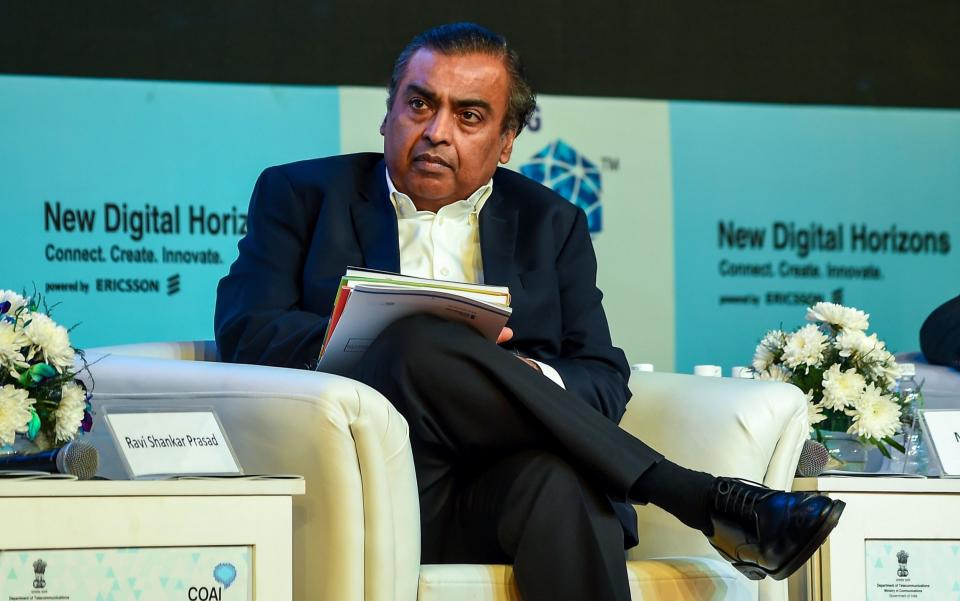 India's richest man Mukesh Ambani is a significant presence in the oil industry as well as telecoms - CHANDAN KHANNA/AFP via Getty Images