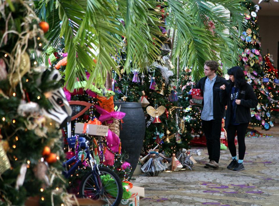 The St. Francis Festival of Trees in Greenville runs throughout the month of December.