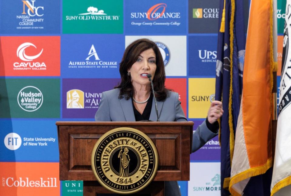 New York Gov. Kathy Hochul has gotten flak from both sides for her stances on Israel. Mike Groll/Office of Governor Kathy Hochul