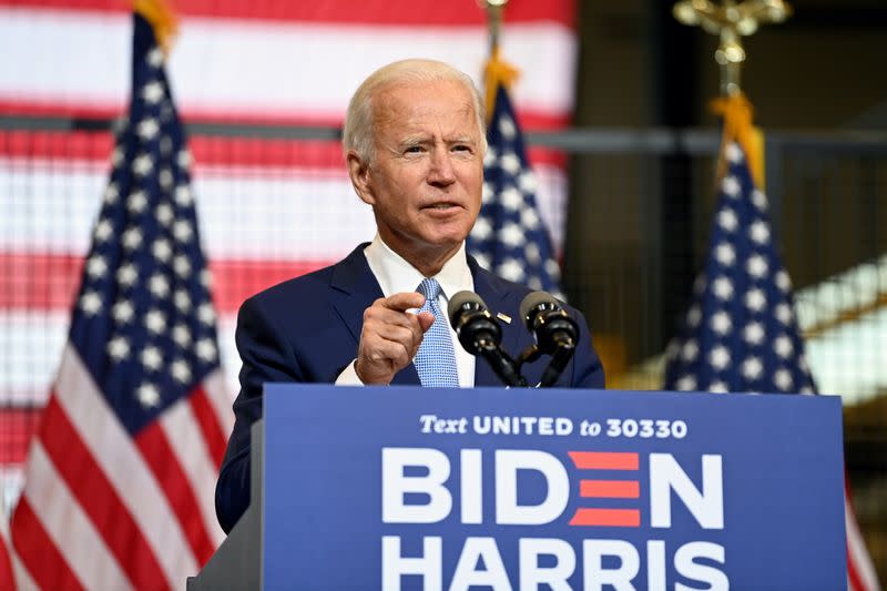 U.S. Democratic presidential nominee Joe Biden holds campaign event in Pittsburgh, Pennsylvania