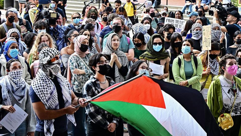 A video did not show UCLA students shouting we want Jewish genocide. 