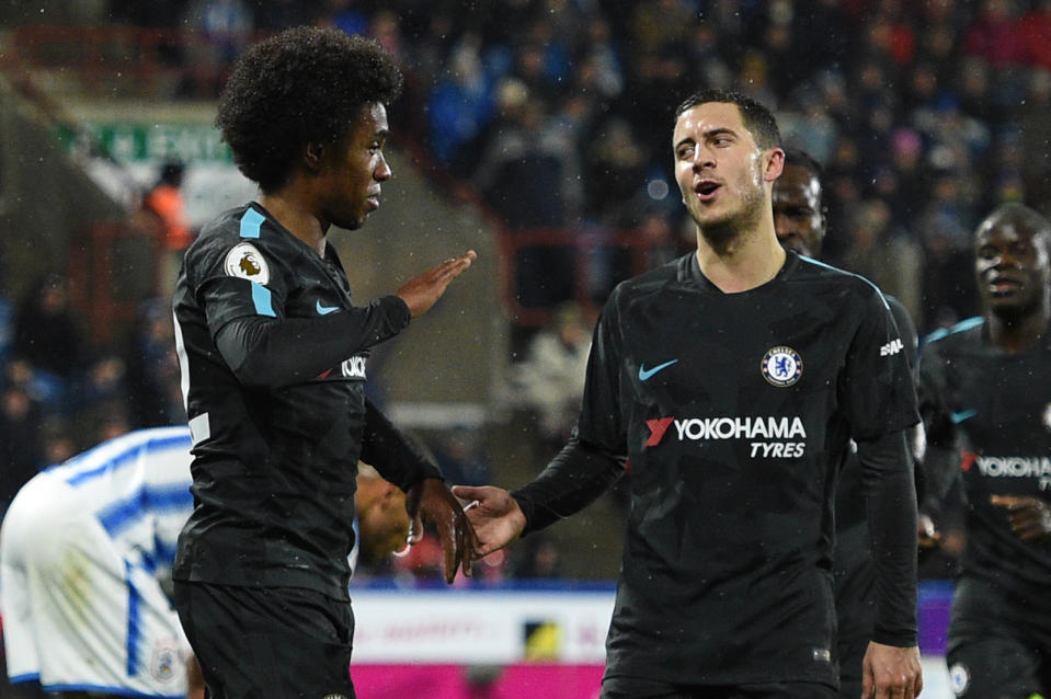 Eden Hazard and Willian looked deadly in attack at Brighton.