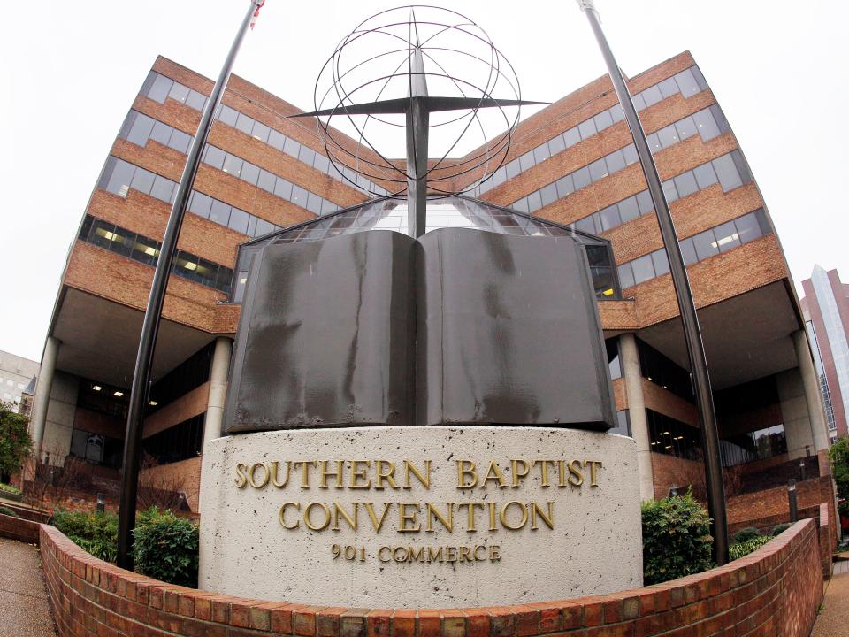This Wednesday, Dec. 7, 2011 file photo shows the headquarters of the Southern Baptist Convention in Nashville, Tenn.