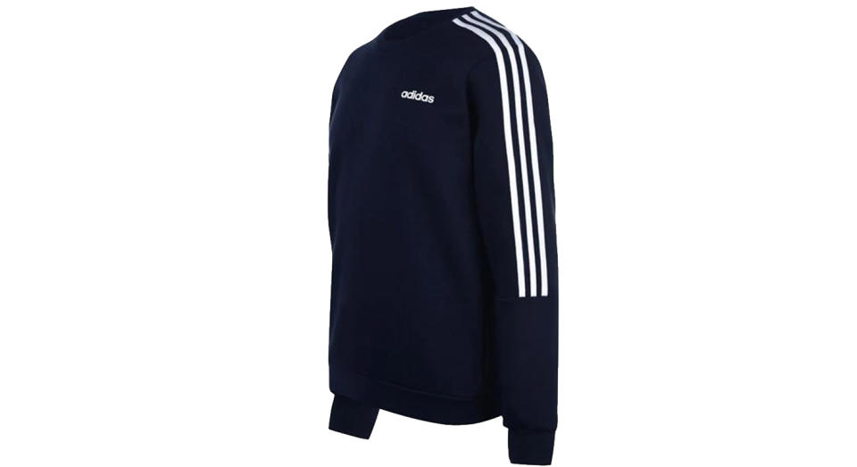 Adidas 3 Stripes Crew Sweatshirt Mens