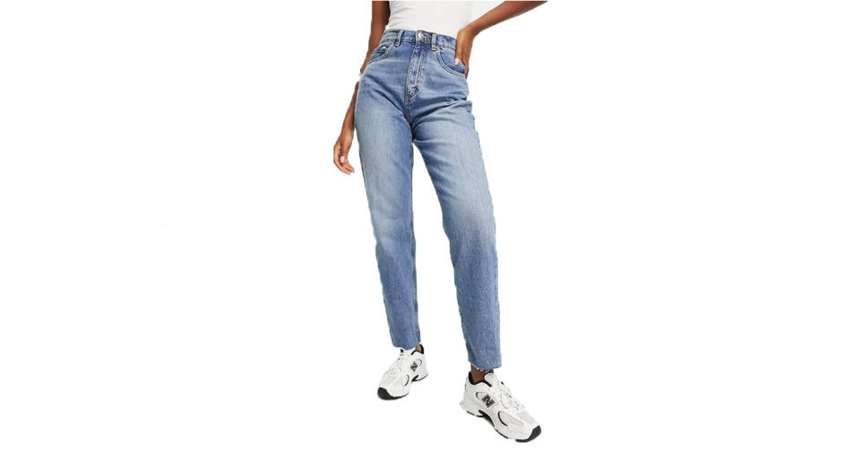 ASOS DESIGN barrell jeans in stonewash 