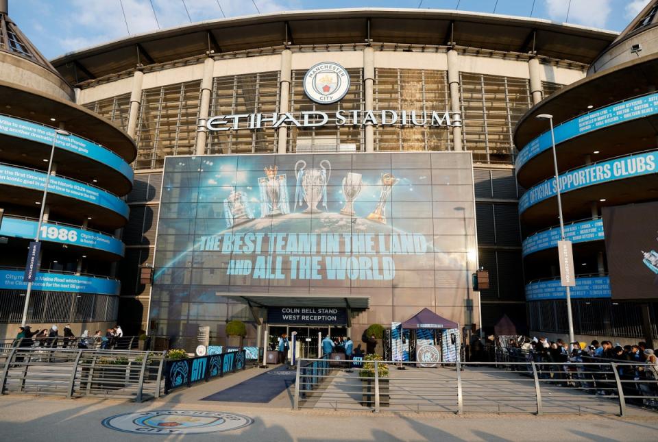 The Etihad Stadium is sponsored by the UAE airline  (Action Images via Reuters)