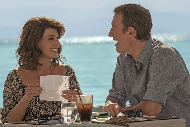 <p>Courtesy of Yannis Drakoulidis / Focus Features</p> Nia Vardalos and John Corbett in "My Big Fat Greek Wedding 3"