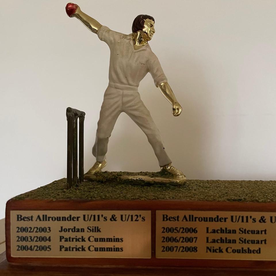 Cummins' name can be found twice etched on the club’s trophy for the under-11s allrounder of the year - NICK HOULT