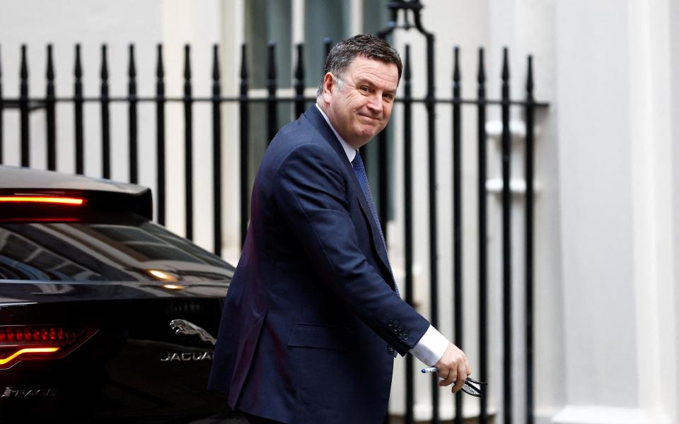 Mel Stride, the Work and Pensions Secretary, is pictured arriving at N010 this morning - Peter Nicholls/Reuters 