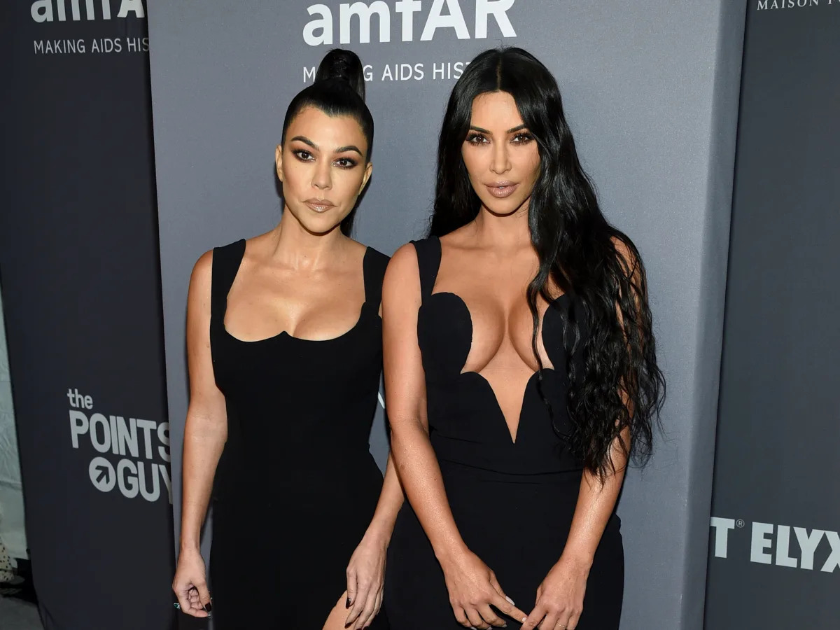 Kim and Kourtney Kardashian are among celebrities accused of going over their mo..