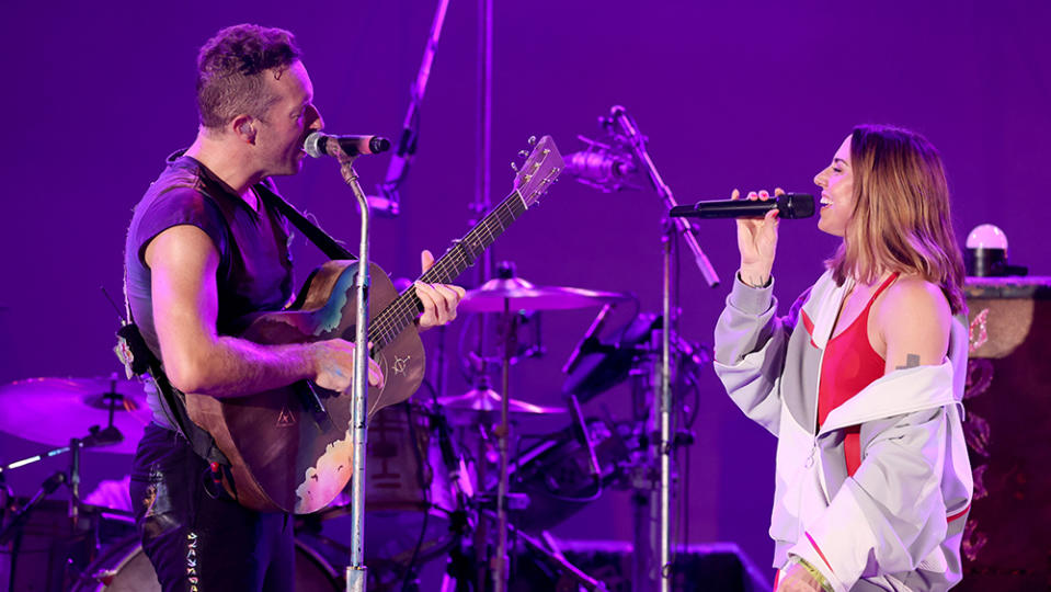 Chris Martin of Coldplay and Melanie C. (Photo by Amy Sussman/Getty Images for Audacy) - Credit: Getty Images for Audacy