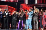 <p>The Country Music Association might be the Academy of Country Music's biggest competitor, but it still managed to <a href="https://www.countryliving.com/life/entertainment/news/a39900/forever-country-music-video/" rel="nofollow noopener" target="_blank" data-ylk="slk:snag the Video of the Year award;elm:context_link;itc:0;sec:content-canvas" class="link ">snag the Video of the Year award</a> at the 2017 ACMs. Produced by the CMA in honor of its 50th awards show, the video for "<a href="https://www.youtube.com/watch?time_continue=2&v=E2pAslx5az8" rel="nofollow noopener" target="_blank" data-ylk="slk:Forever Country;elm:context_link;itc:0;sec:content-canvas" class="link ">Forever Country</a>,"<span class="redactor-unlink">which featured 30 artists, was a mashup</span> of Dolly Parton's "I Will Always Love You," Willie Nelson's "On the Road Again," and John Denver's "Take Me Home, Country Roads." </p>