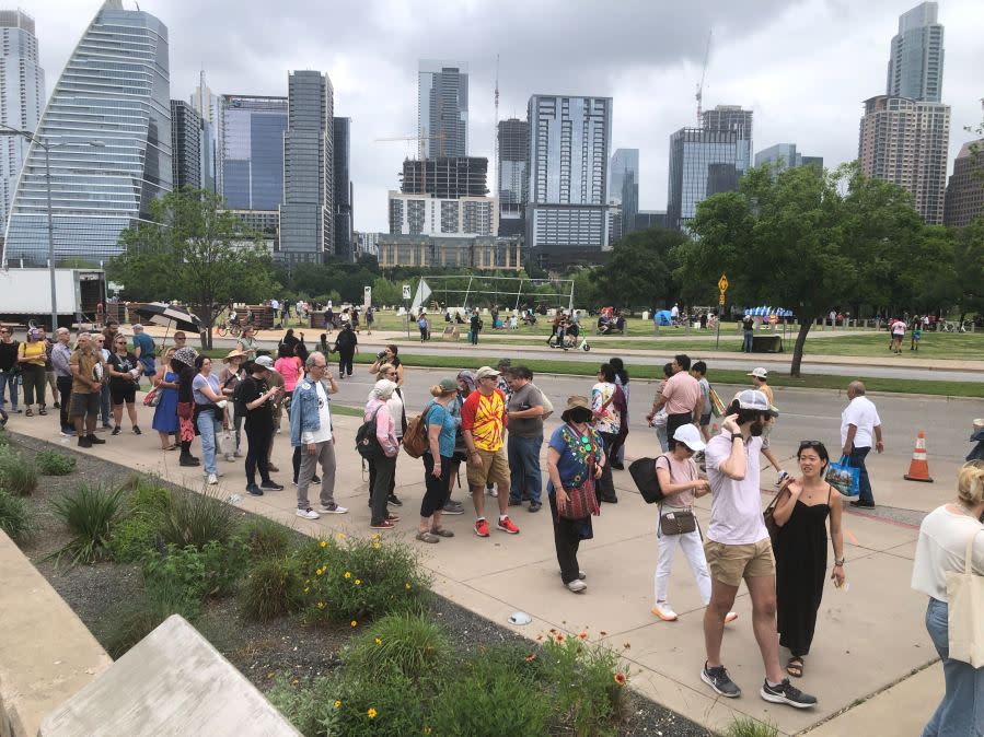 Total eclipse watch party in Austin, Texas, at the Long Center on April 8, 2024. (KXAN Photo/Ed Zavala)