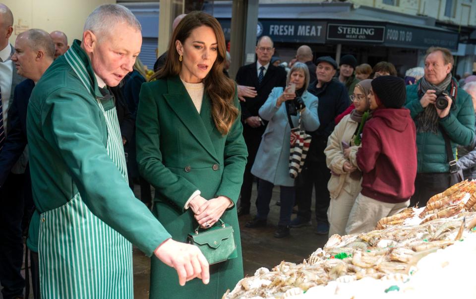 Princess of Wales Leeds market flowers Valentine’s Day early years childhood awareness - Arthur Edwards/Pool via AP