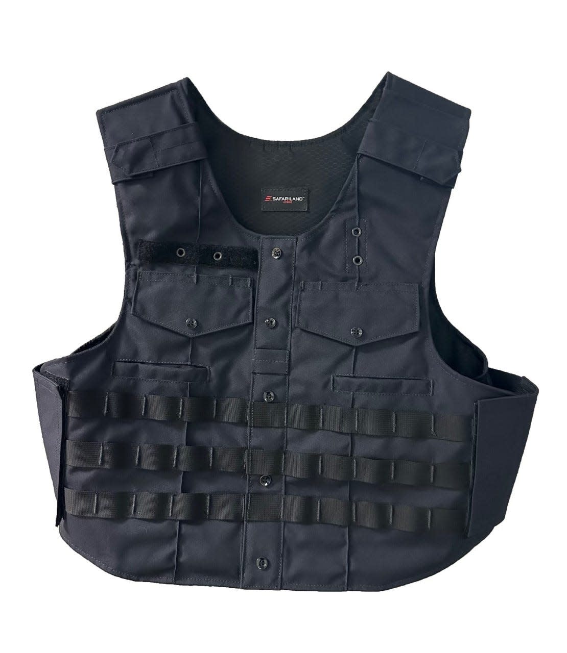 Warren Kanders, CEO of Jacksonville-based safety product provider Cadre Holdings Inc., and his wife, Allison, donated 71 sets of tactical gear such as this vest to the Town of Palm Beach Police Department.