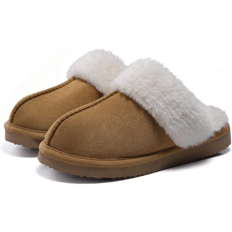 Litfun Women's Fuzzy Memory Foam Slippers