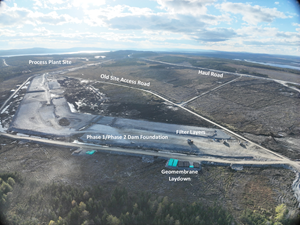 Figure 2: Construction of the Tailings Management Facility, Looking West. October 2023.