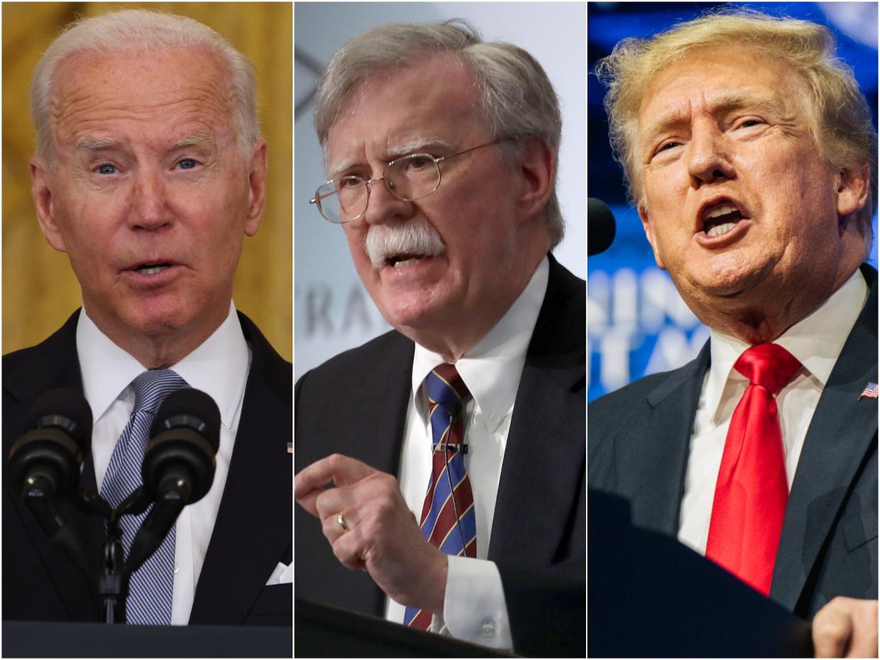 John Bolton criticized both President Joe Biden and former President Donald Trump for their positions on Afghanistan withdrawal.  (Getty Images)