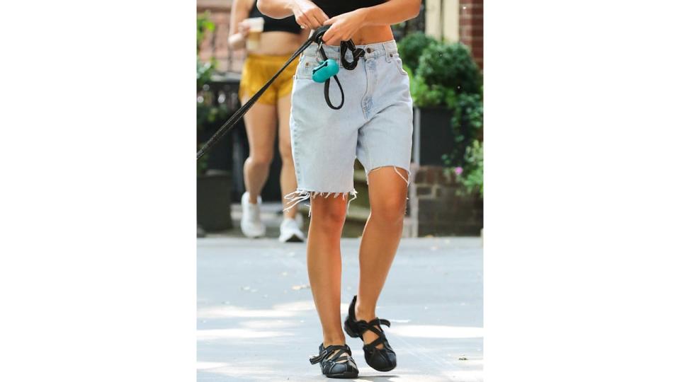  Emily Ratajkowski is seen on June 14, 2024 in New York City walking her dog