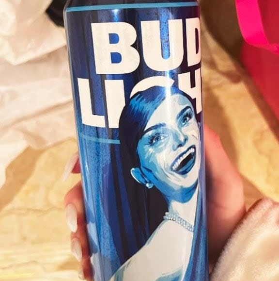 Dylan Mulvaney&#39;s face depicted on a Bud Light can - Instagram/Dylan Mulvaney