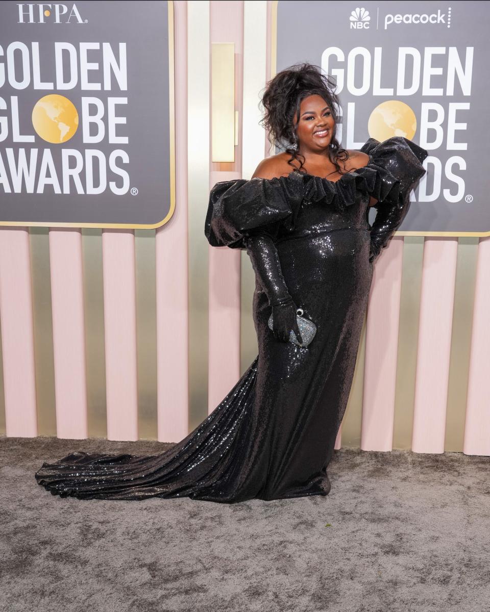 Nicole Byer attends the 2023 Golden Globes.