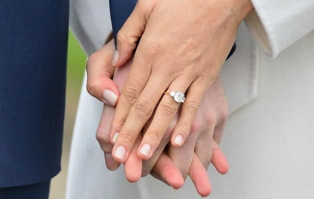 The ring is totally one-of-a-kind. Source: Getty