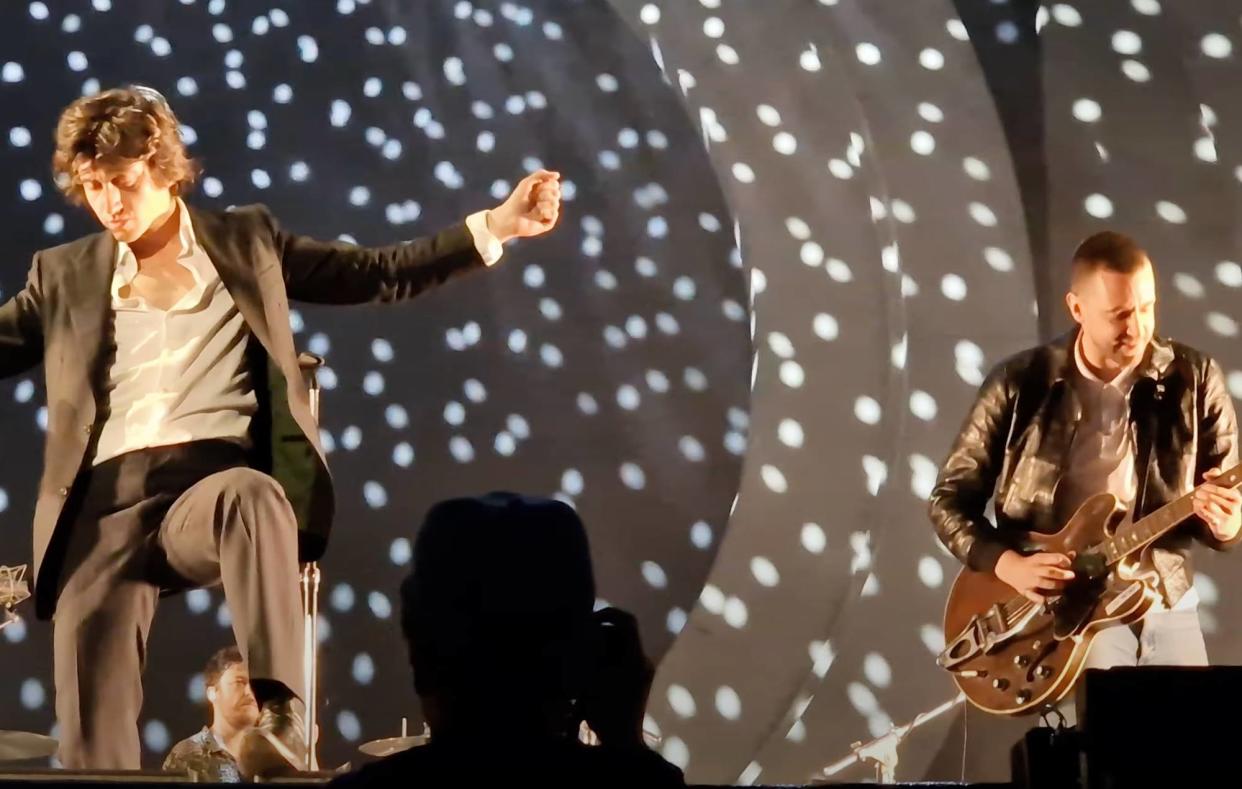 Alex Turner and Miles Kane at last night's show (Picture: YouTube)