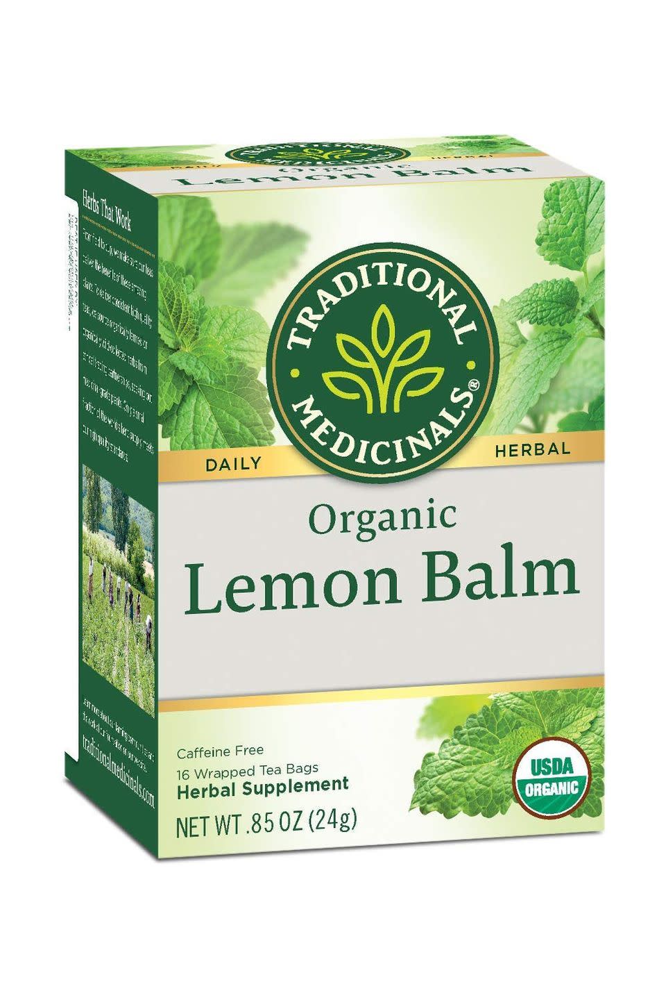 5) Traditional Medicinals Organic Lemon Balm Herbal Tea