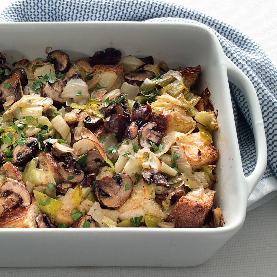 Mushroom, Leek, and Brioche Stuffing