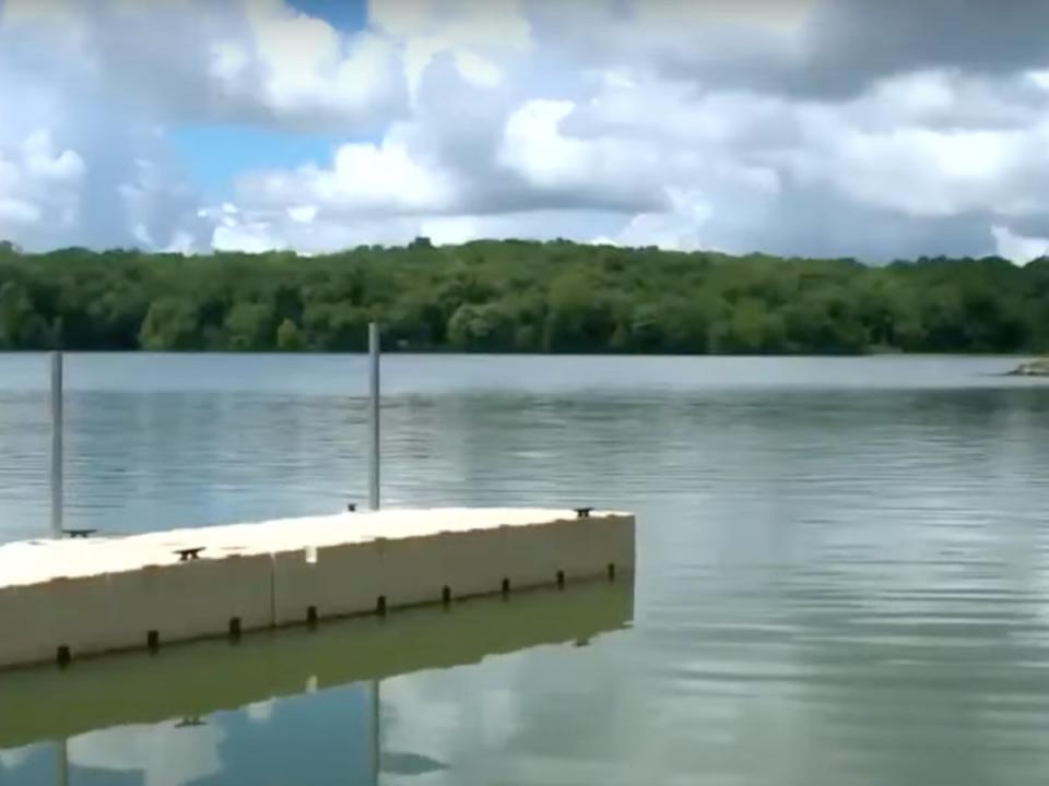 The  Lake of Three Fires, Iowa, has been closed for testing (KCCI / YouTube)