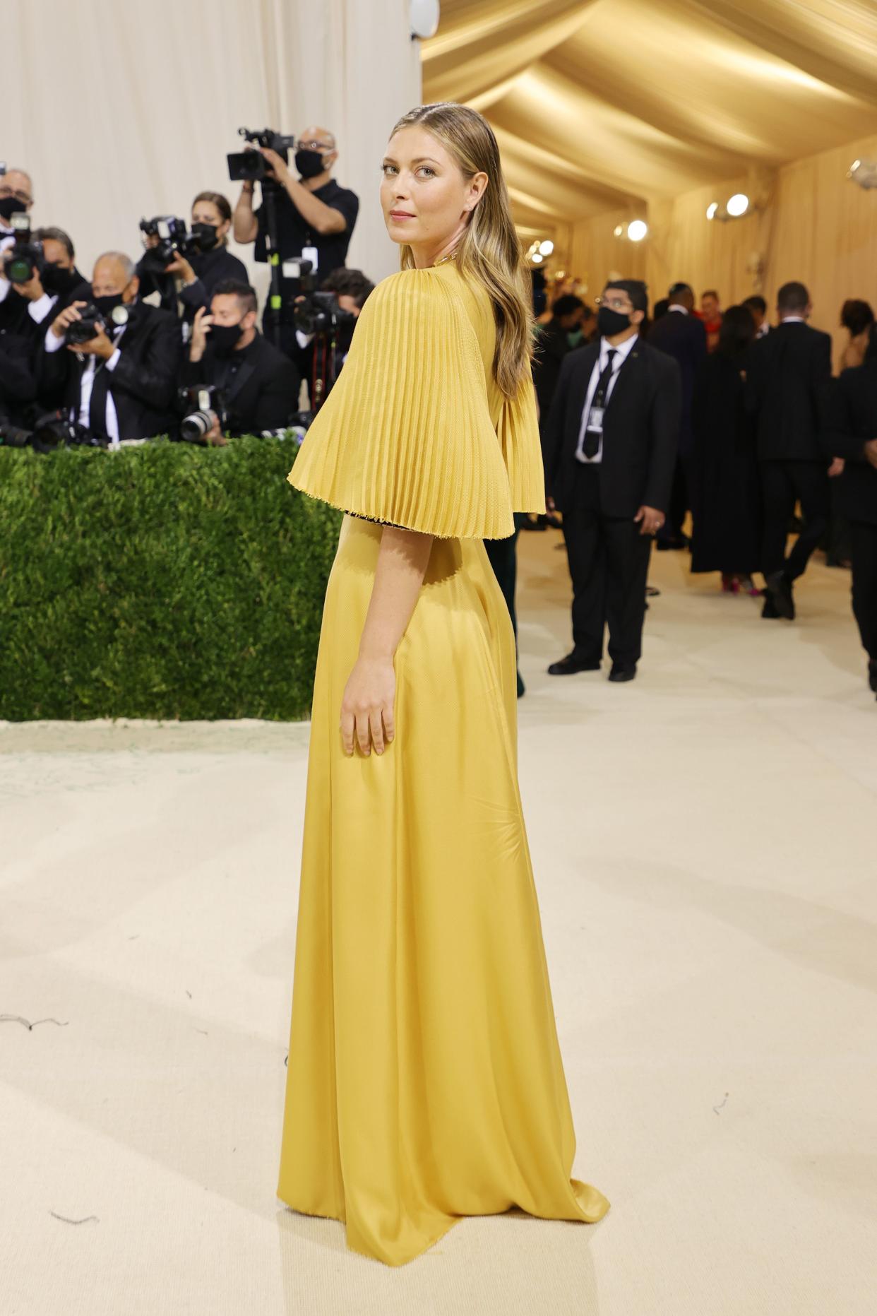 Maria Sharapova attends The 2021 Met Gala Celebrating In America: A Lexicon Of Fashion at Metropolitan Museum of Art on Sept. 13, 2021 in New York.