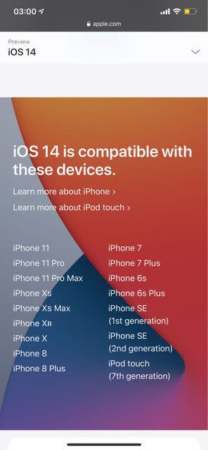 ▲iPhone 可更新到 iOS 14 的機型為iPhone 6s之後的後續機。（資料照片，圖／翻攝自 PTT ）