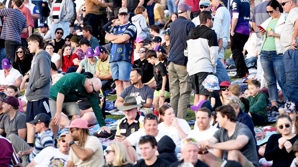 NRL fans, pictured here during the NRL match between the Melbourne Storm and Newcastle Knights.