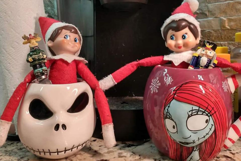 mom's creative elf on the shelf Credit: Mary Grego