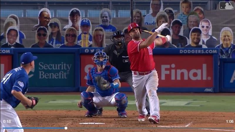 普侯斯（Albert Pujols）40歲開轟。（圖／翻攝自MLB官網）