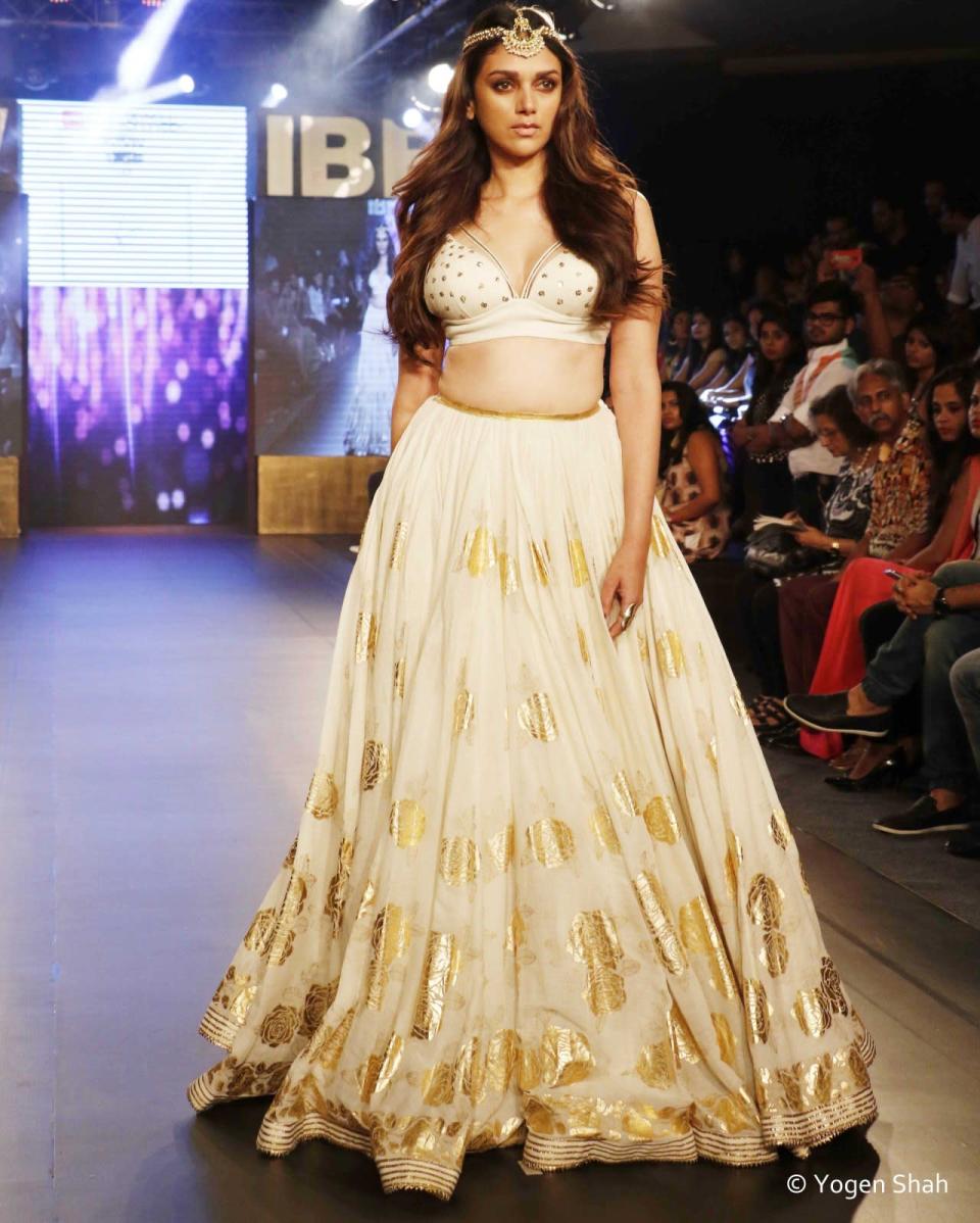 Aditi Rao Hydari walks the ramp for Sukriti and Akruti show at the Gionee India Beach Fashion Week 2015 in Goa.