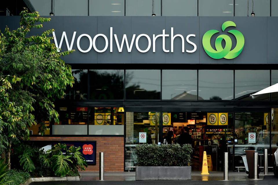 A Woolworths storefront.