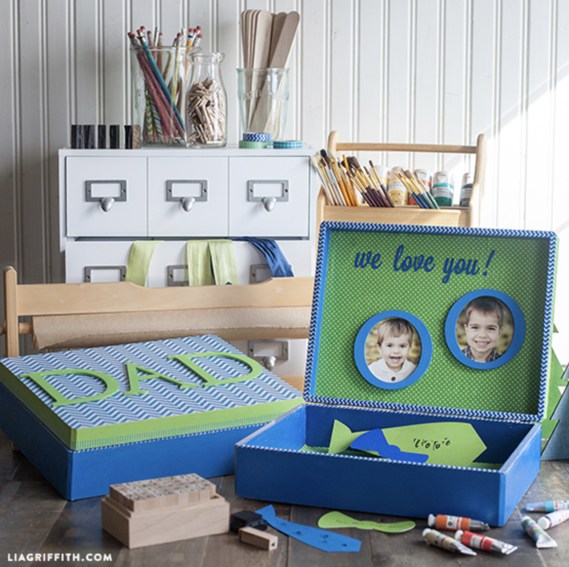 father's day crafts, dad treasure box