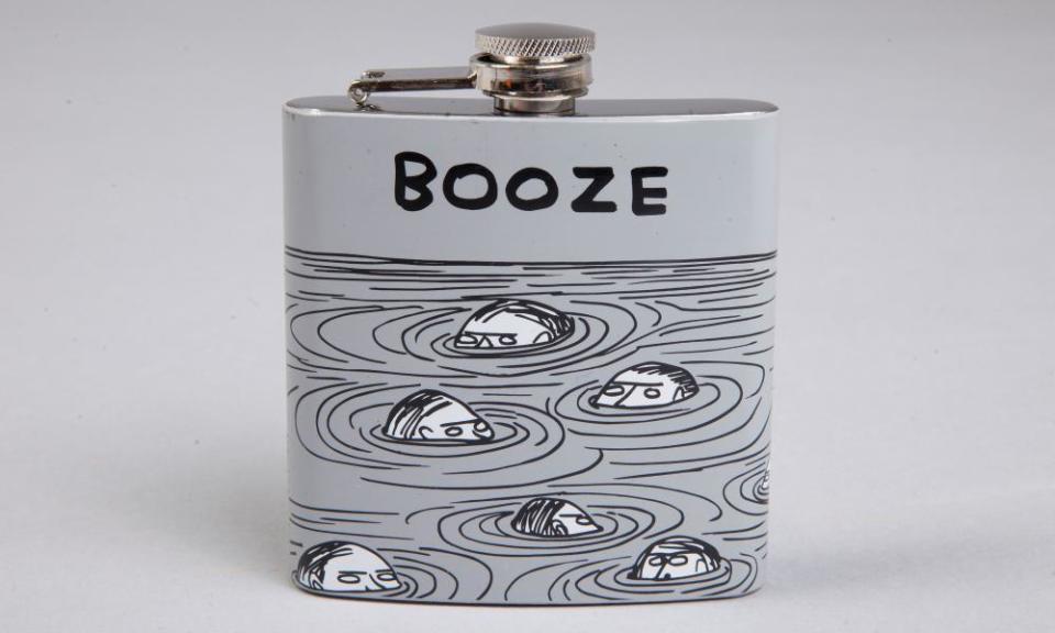 David Shrigley hip flask