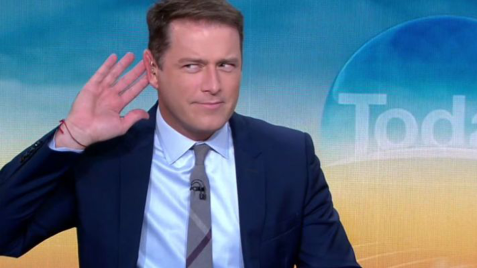 Karl Stefanovic on the set of the Today show