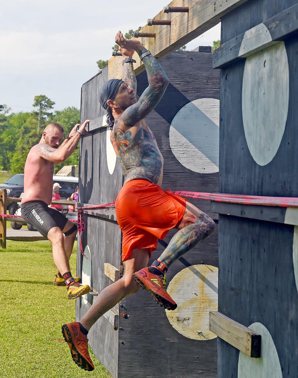 Competitors take on the obstacles during the Barbarian Challenge on June 17, 2023, at Noccalula Falls Park in Gadsden.