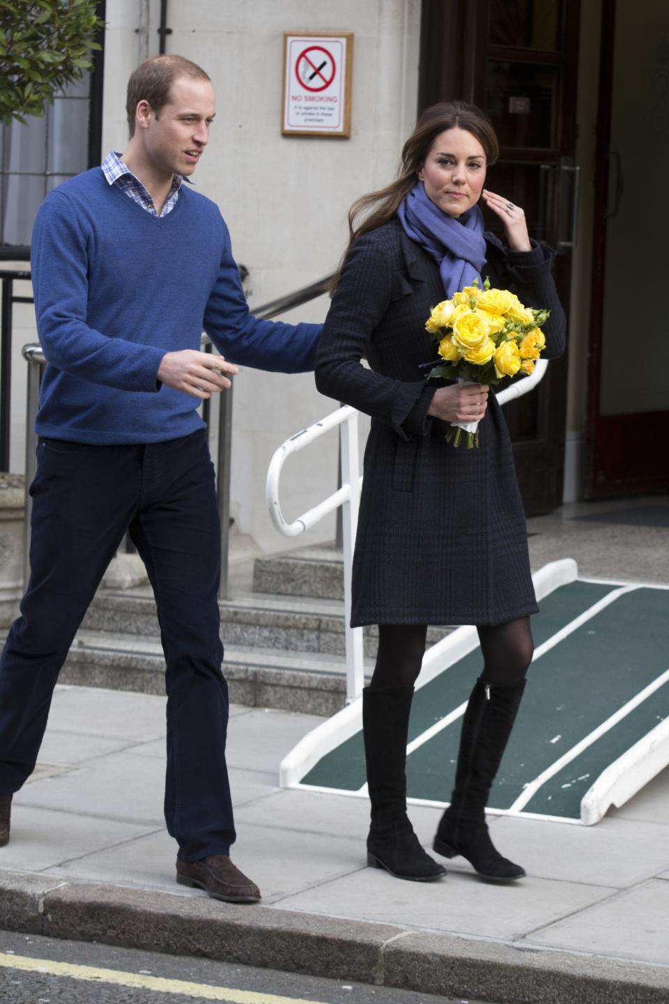 The Duchess Of Cambridge Leaves The King Edwards VII Hospital