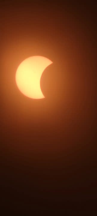 View of the eclipse from Austin, Texas, on April 8 (Courtesy: Rubi Gallegos)