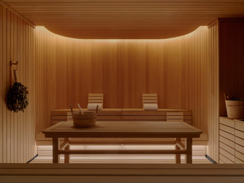 The sauna.