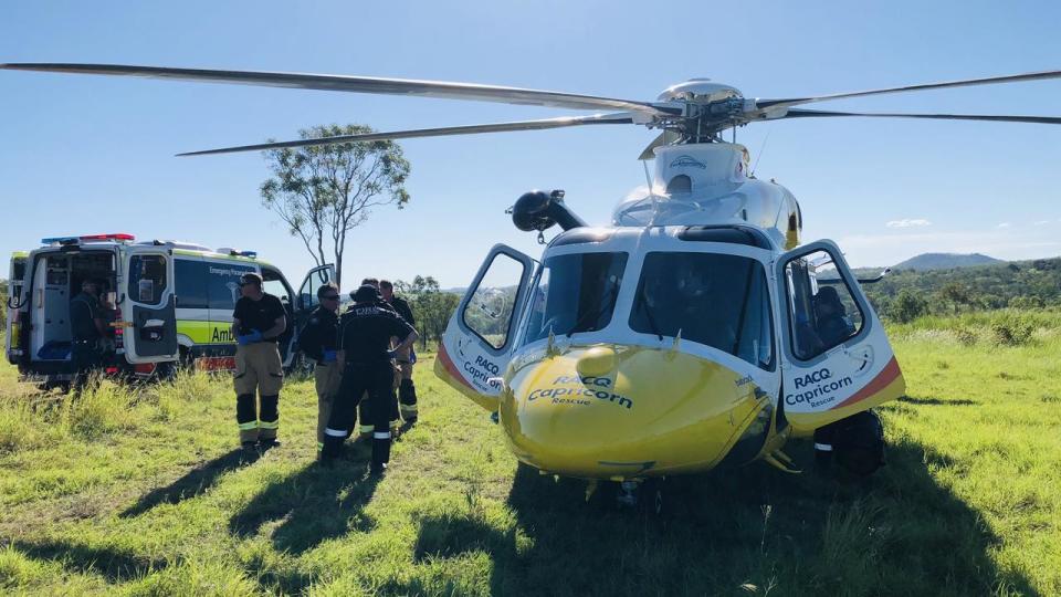 Man dies in workplace accident. Photo: RACQ CapRescue