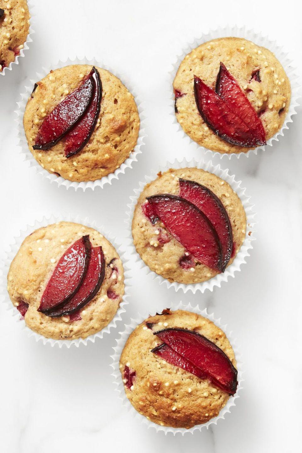 3) Spiced Plum and Quinoa Muffins