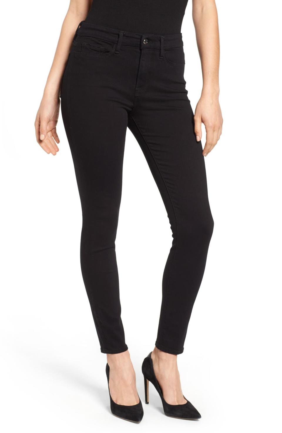 Good American Good Legs High Rise Skinny Jeans. Image via Nordstrom.