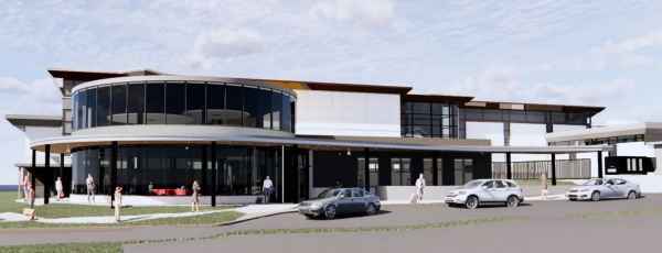 Work will continue in 2024 on the new Arrivals Hall at the Portsmouth International Airport at Pease.